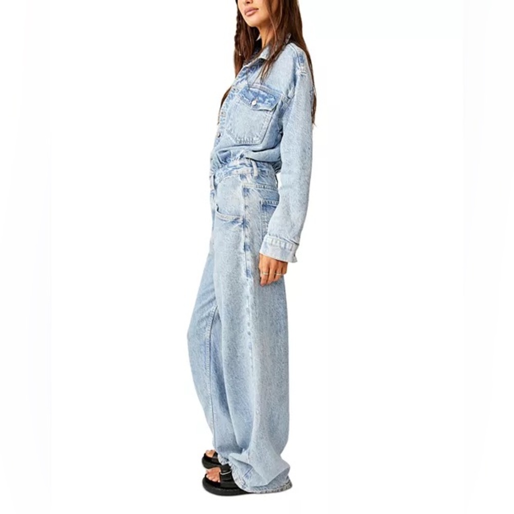 We The Free Light Blue Denim Jumpsuit - Picture 2 of 14